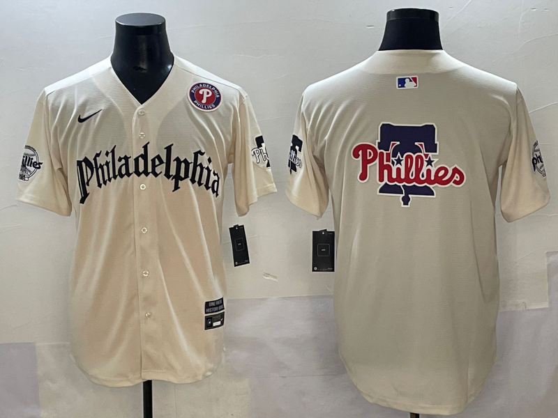 Men Philadelphia Phillies blank cream 2025 Nike MLB jersey style  5